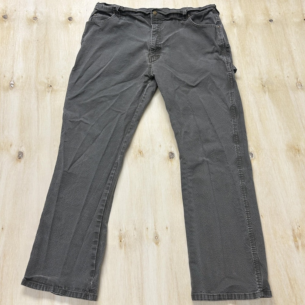 Dickies Pants Mens 40x30 Gray Canvas Carpenter Straight Leg Workwear Utility